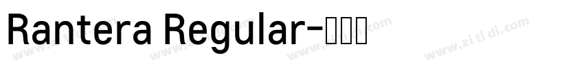 Rantera Regular字体转换